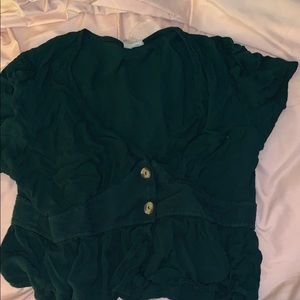 Green crop top